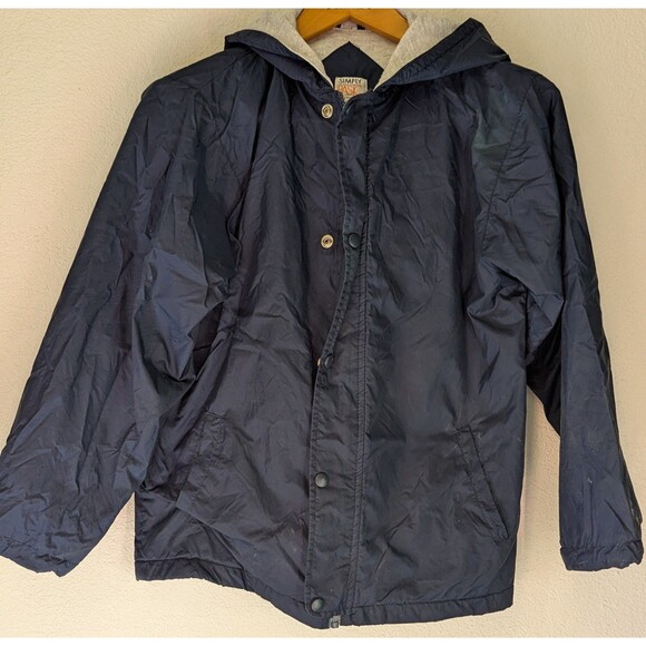 Simply Basic Kids Size 14 Full Zip Jacket Hood Blue (A-18m) - Picture 1 of 3